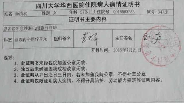 Ϊ�������ƣ� 2016��3��20�գ�����ת��ӱ����ҽԺ��ȷ��Ϊ����B�ܰ�ϸ����Ѫ����