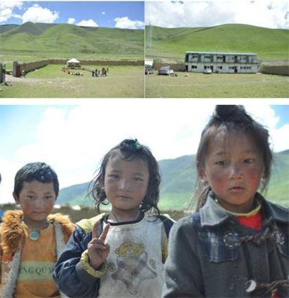 ��ɫϣ��Сѧ�������ں���4000���׵��Ĵ�ʡ���β��������ݵ¸����������ɫ�壬�ش�ƫƧ��2009�꣬����һλ��ɮ����ʦ��Ϊ����������ƶ����ͯ�ܶ���ʶ�֣������Լ�����ţ�͸��������µ�С������Ǯ����������ѧУ��