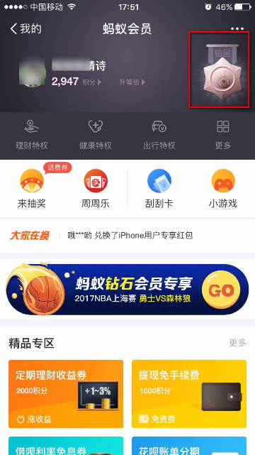 手机登录支付宝,查看等级特权流程 - 服务大厅
